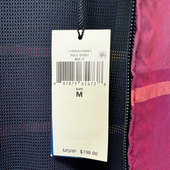 Polo Ralph Lauren Men Multi Polo Sport Madras Jacket Size Medium - Picture 4 of 4